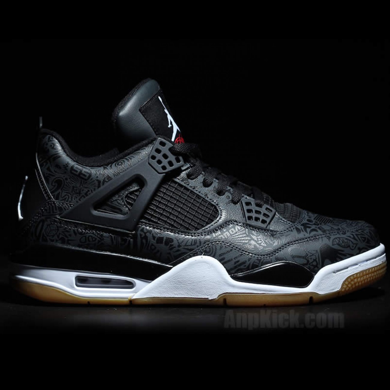 Air Jordan Retro 4 SE Laser 30th Anniversary Black Gum Aj4 Shoes CI1184-001