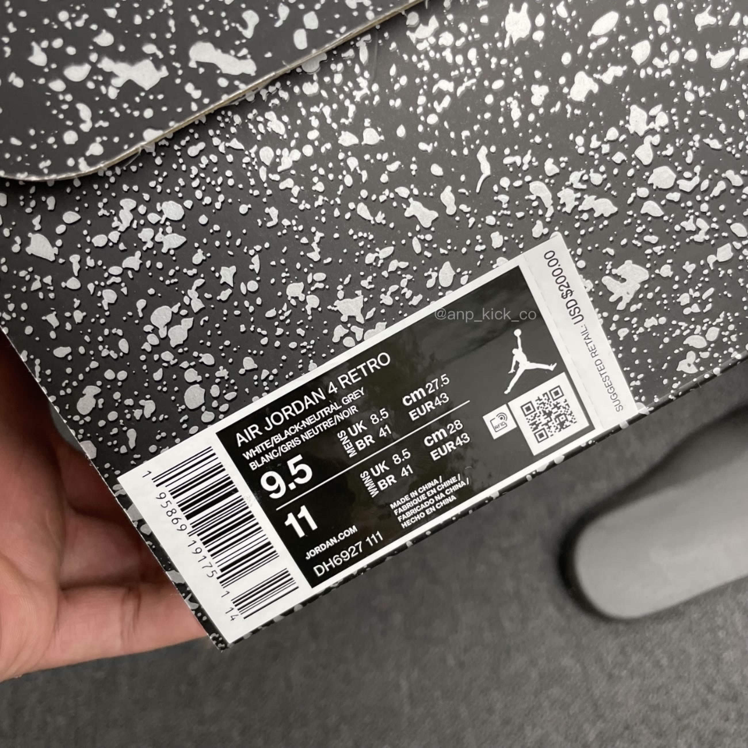 Air Jordan 4  RETRO MILITARY BLACK DH6927-111