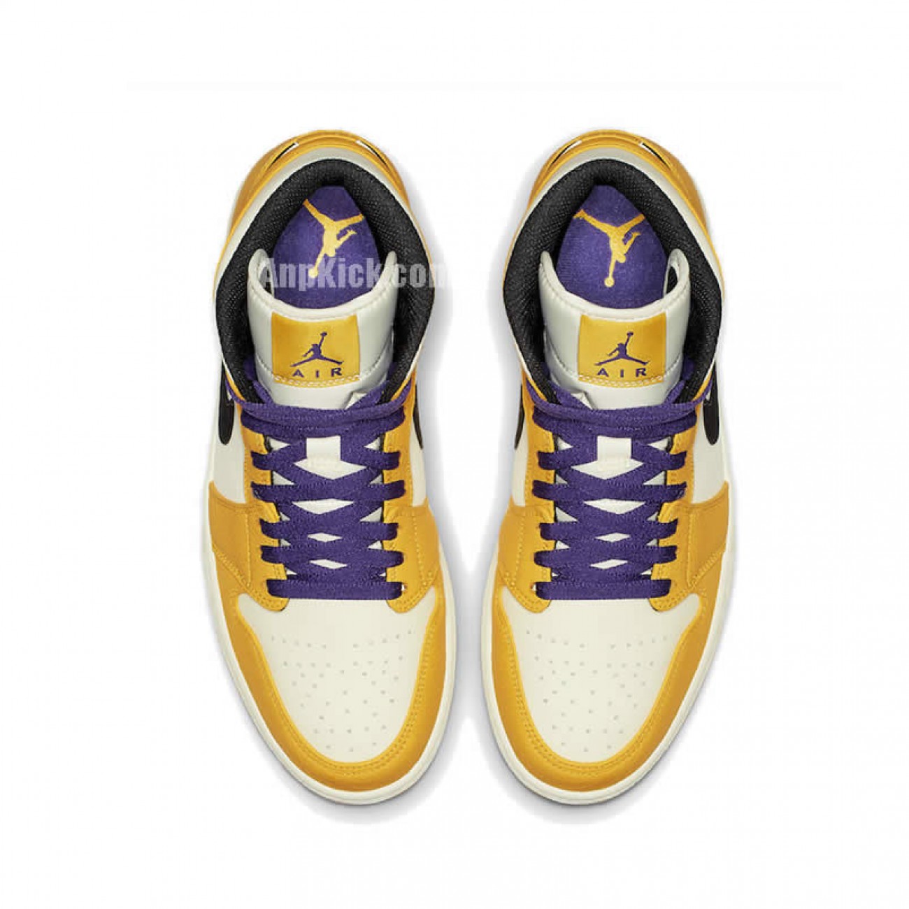 Air Jordan 1 Mid 2019 Lakers Yellow Purple Release Date 852542-700