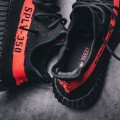 Adidas Originals Yeezy Boost 350 V2 Black/Red Striped BY9612