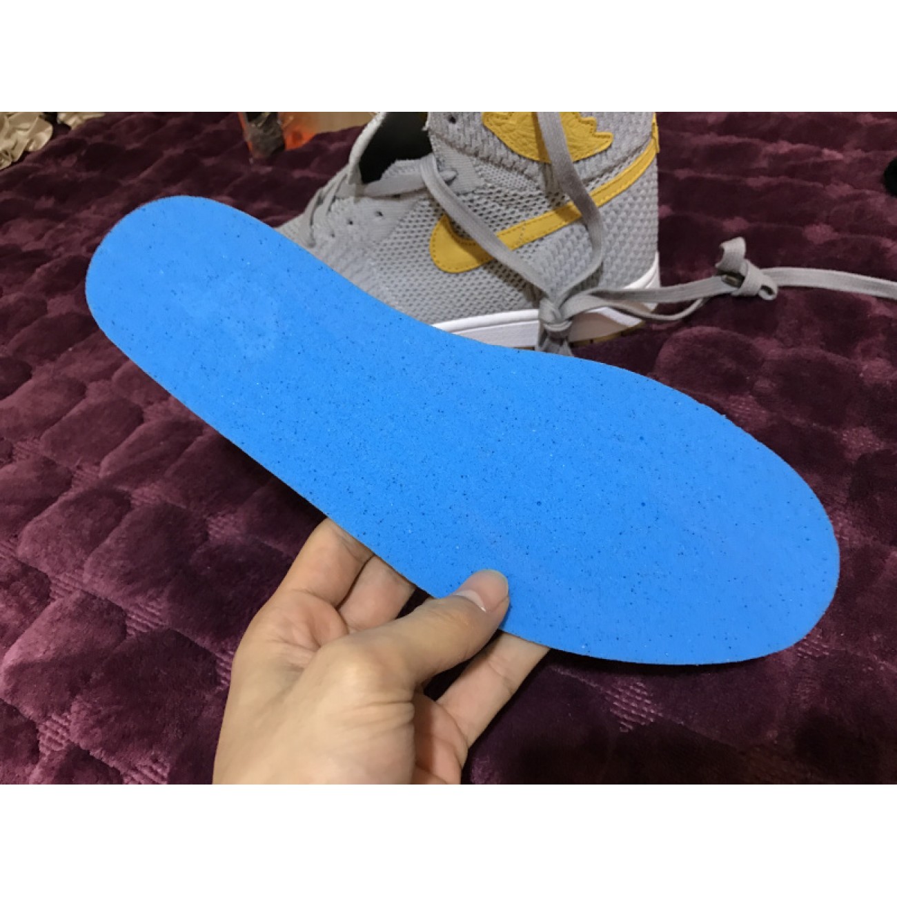 Air Jordon1 Flyknit Grey/Orange 919704-025