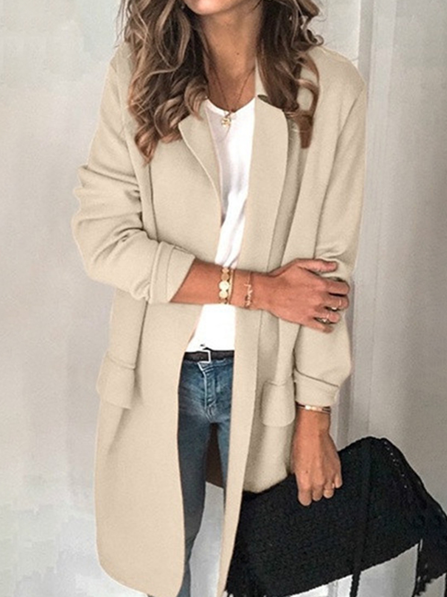 Plain Pocket Casual Blazer