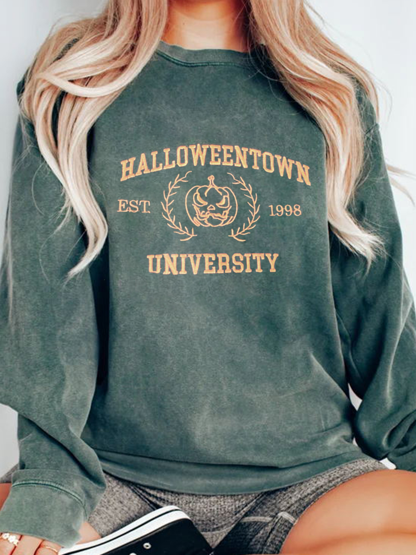 Women's Halloween Skull Sweatshirt