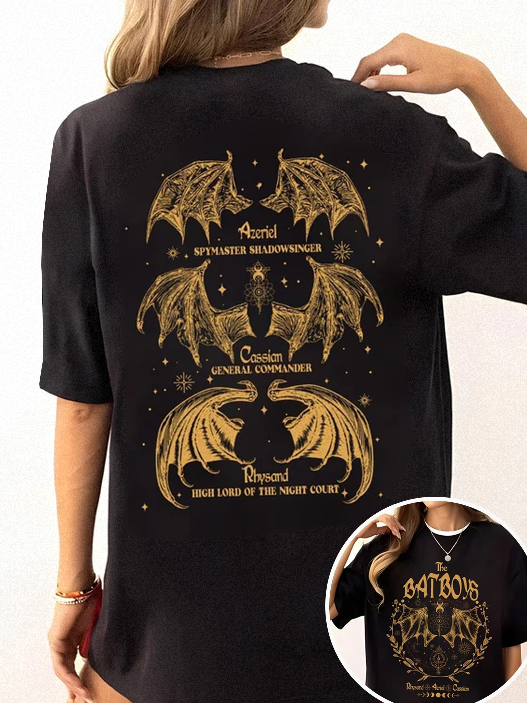 The Bat Boys Wings Double Sided T-Shirt