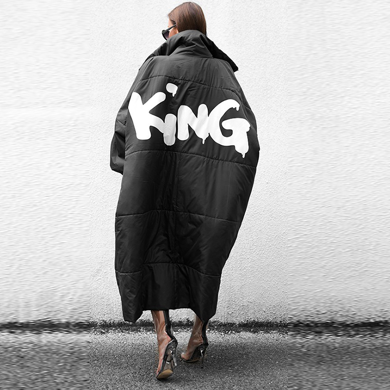 Ladies Fashion Letter Print Cotton Jacket