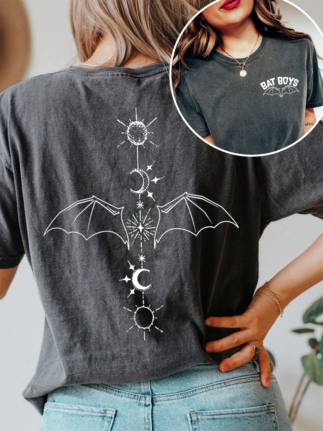 The Bat Boys Wings Double Sided T-Shirt