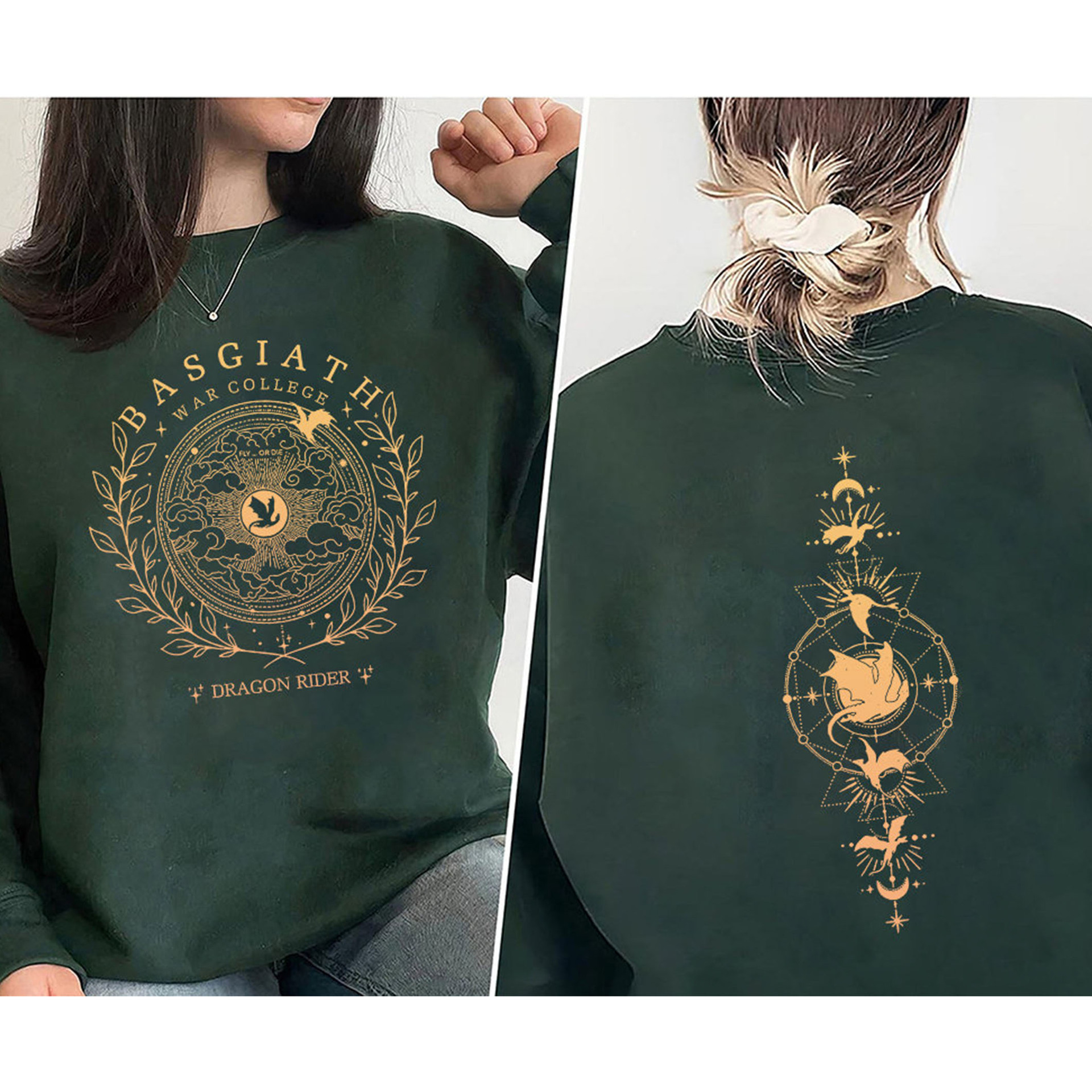 Vintage Basgiath War College 2 Sides Sweatshirt