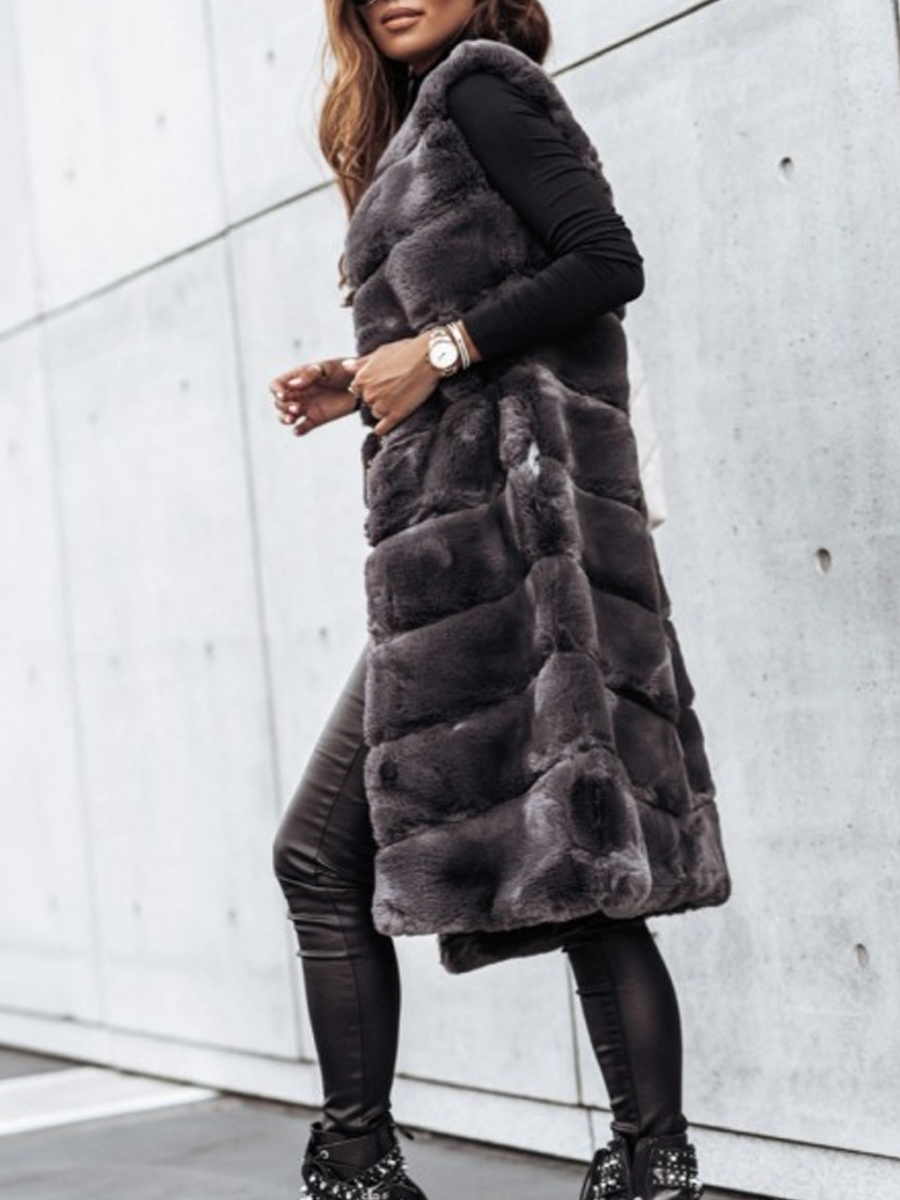 Autumn and Winter Fur Vest Coat