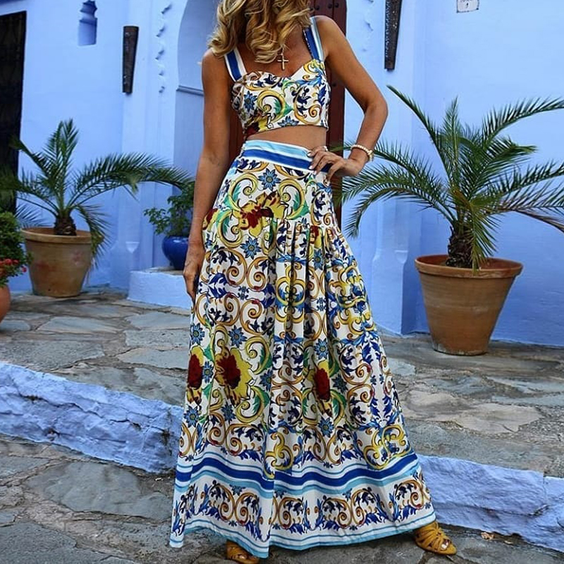 Casual Vacation Vacation Vest Skirt Suit