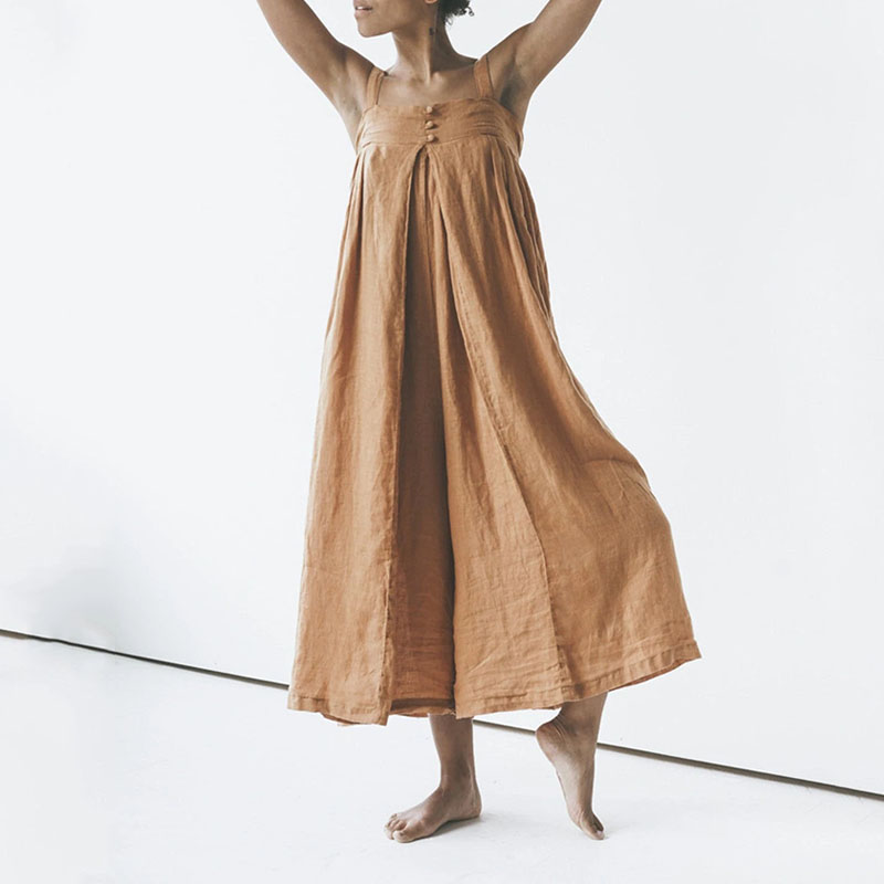 Ladies Linen Loose Jumpsuit