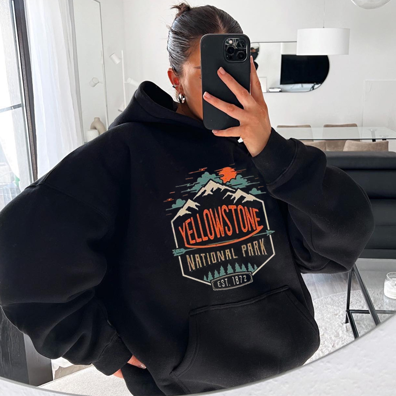 YELLOWSTONE NATIONAL PARK Casual Hoodie