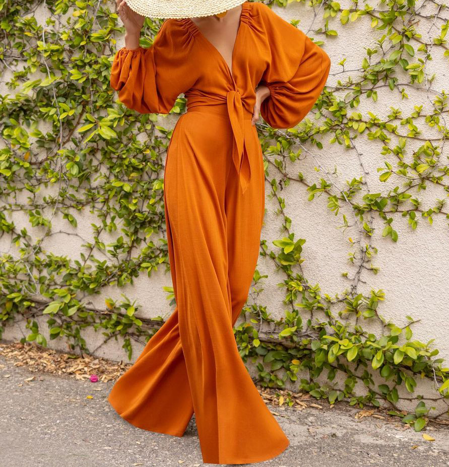 Pure Color Fashion Women's Jumpsuit