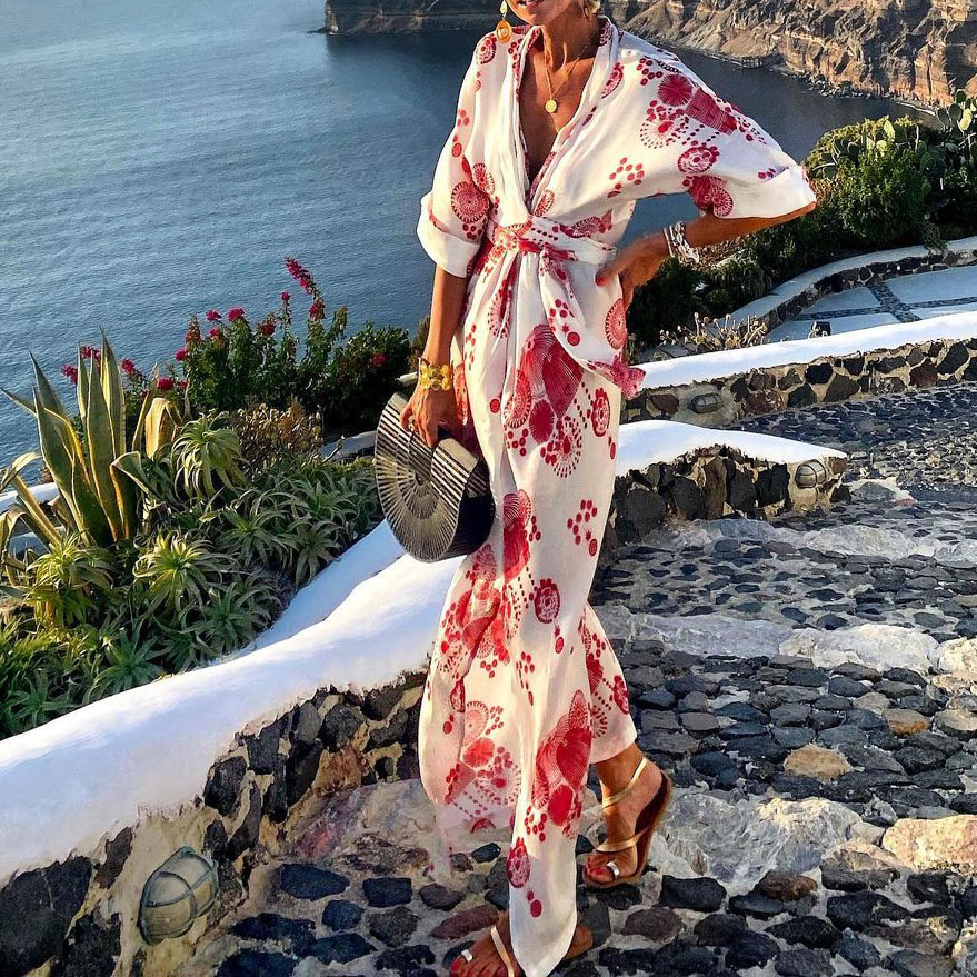 Fashion floral print dress