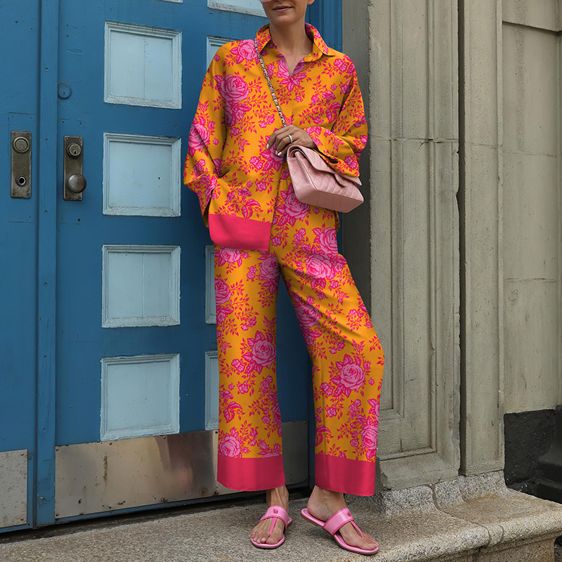 Spring And Autumn Style Long-sleeved Ladies Shirt Suit Urban Personality Trendy Brand 3D Digital Printing Casual Women's Clothing