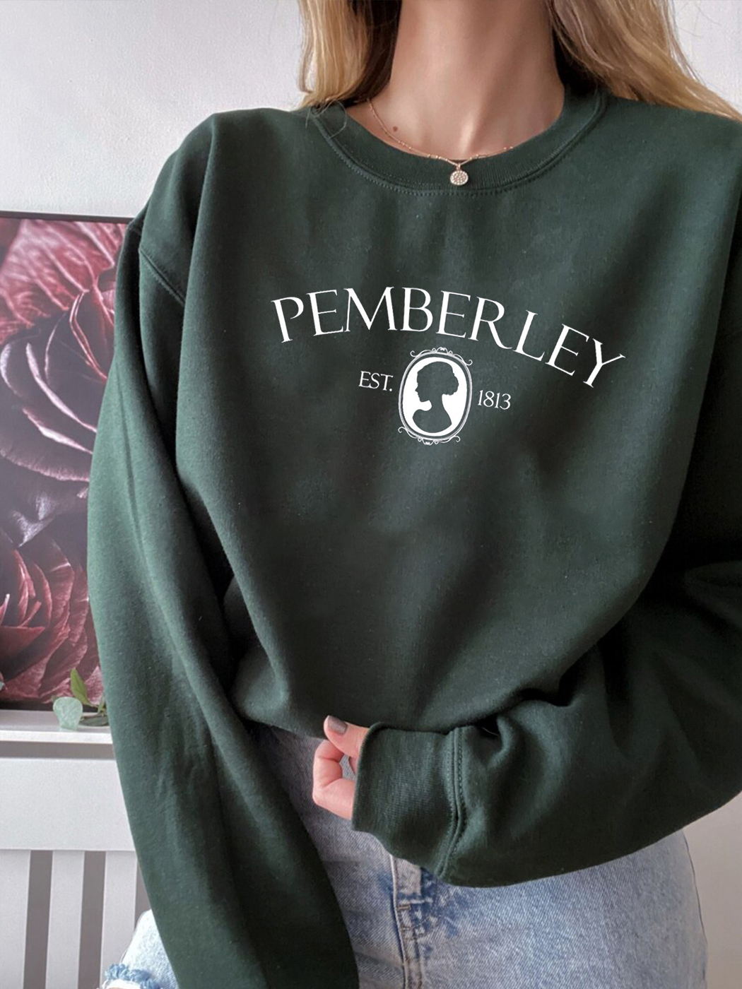 Vintage Print Crewneck Sweatshirt