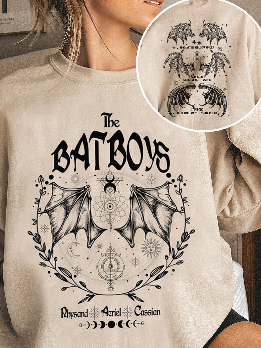 The Bat Boys Wings Double Sided Sweatshirt