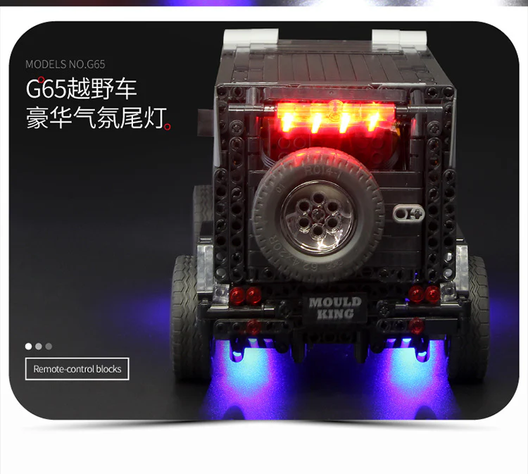 Top MOULD KING 13070 RC 1:10 Benz G65 with LED