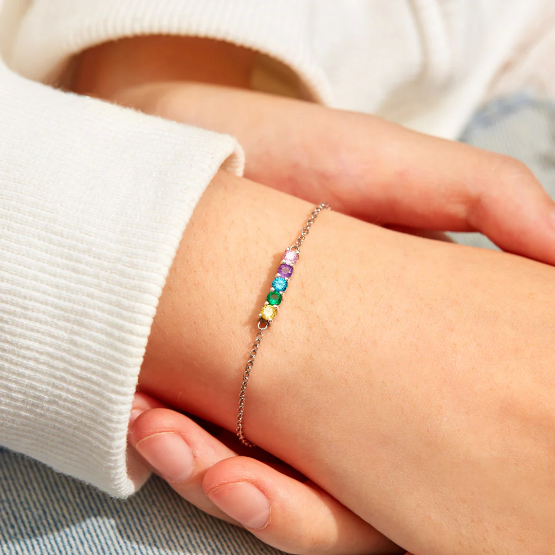 Keep Going You Are Not Alone 2-8 Birthstones Bracelet