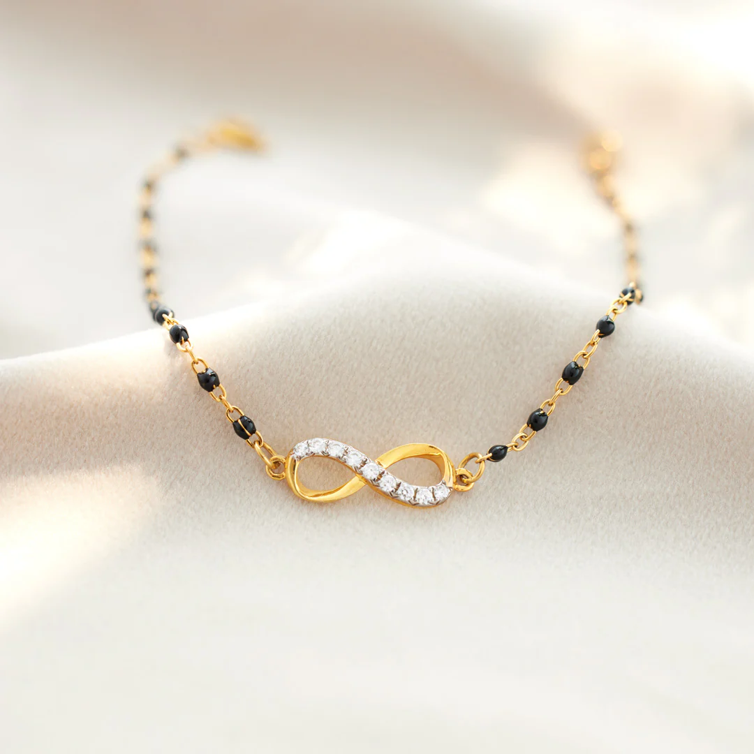 Our Bond Is Everlasting Golden Infinity Beaded Bracelet