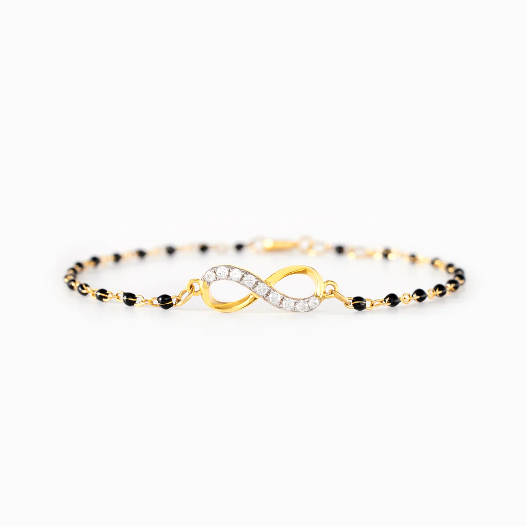 Our Bond Is Everlasting Golden Infinity Beaded Bracelet