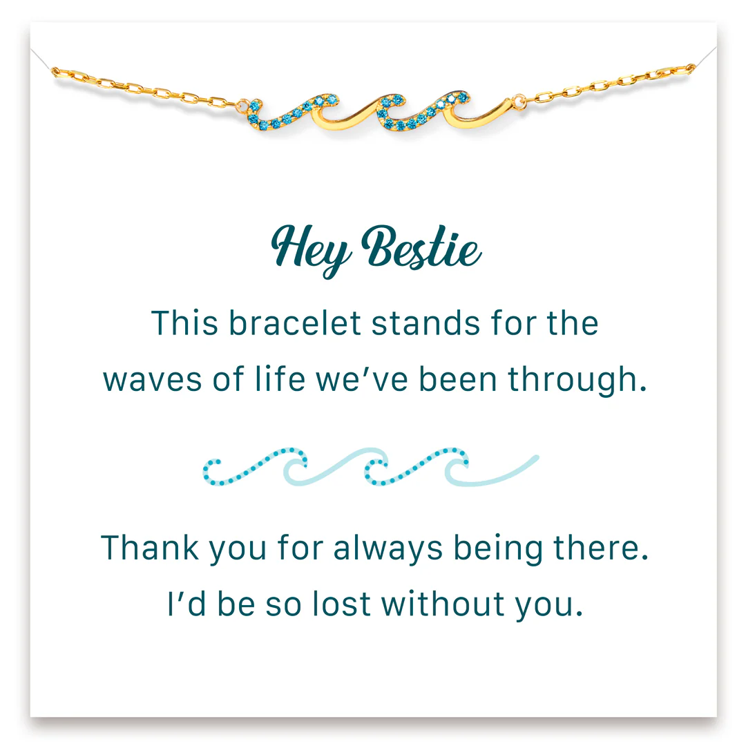 Best Friend Gifts-I'd Be So Lost Without You Triple Wave Friendship Matching Bracelet