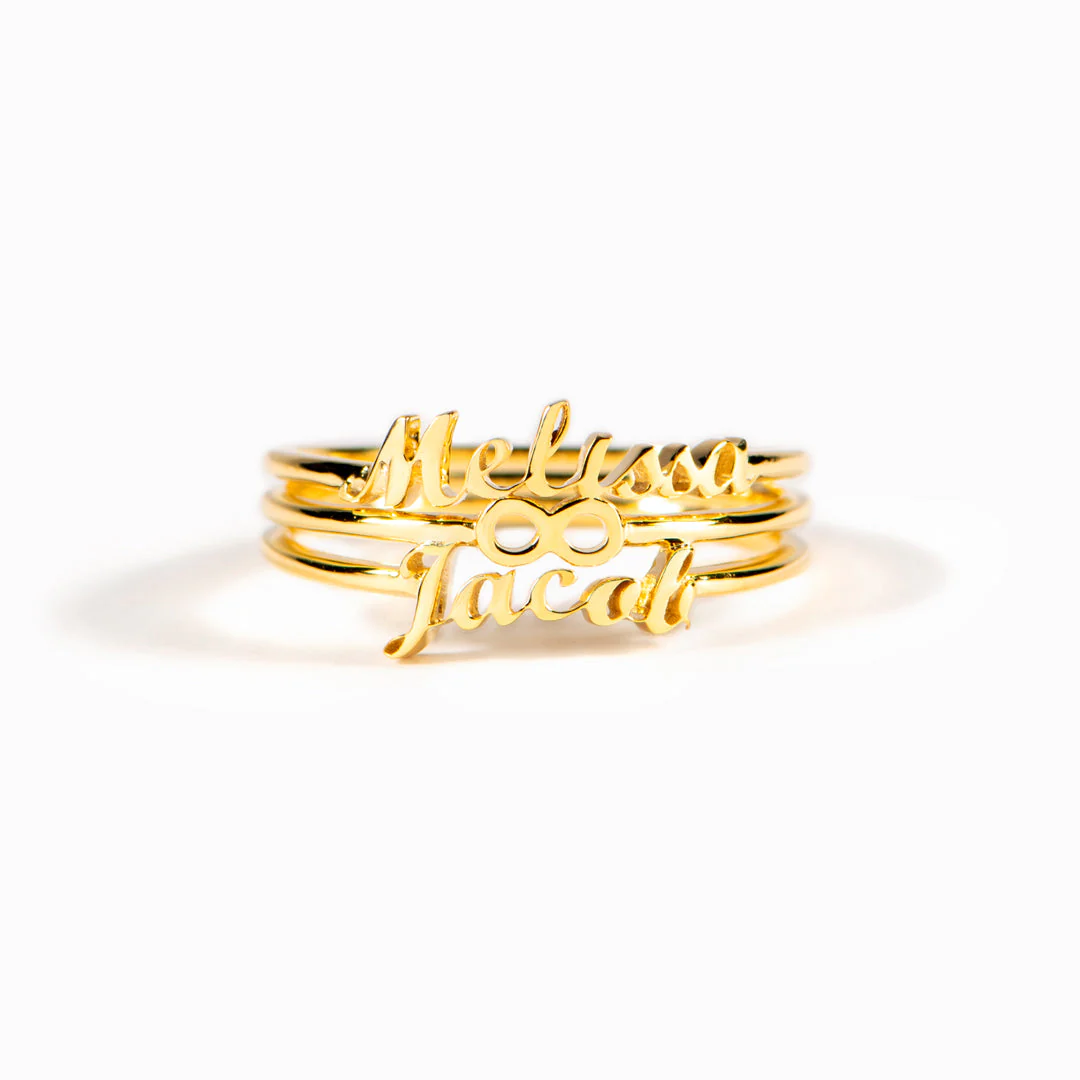 Double Name Infinity Ring