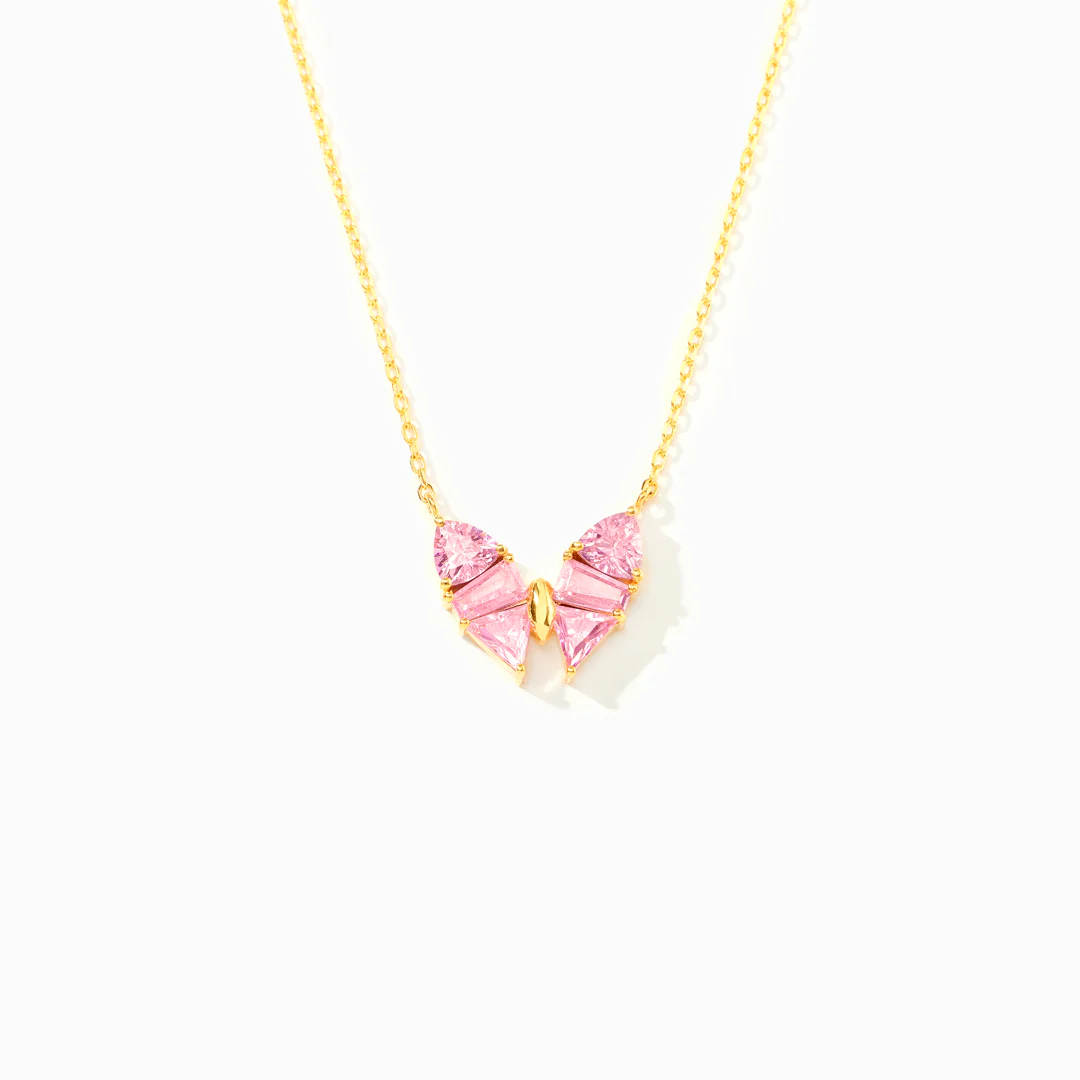 She Made Broken Beautiful Radiant Butterfly Necklace