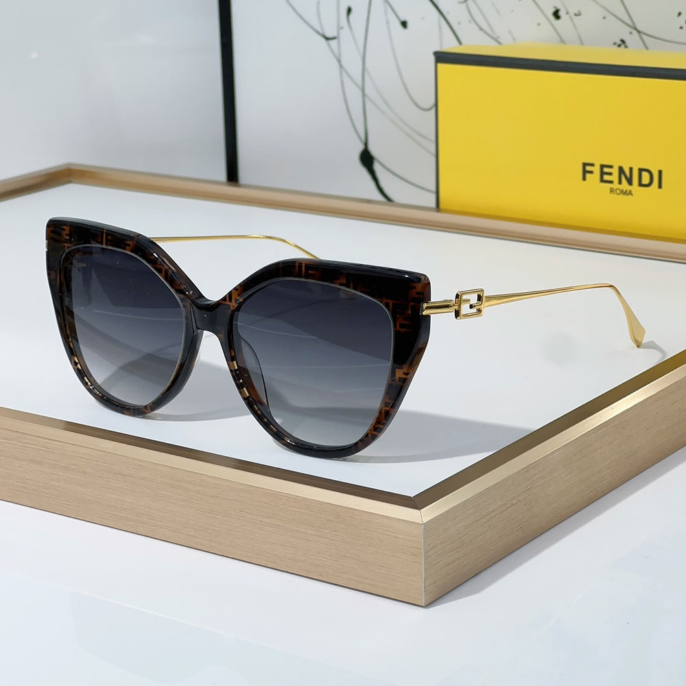 Fendi Slim Metal Mirror legs Sunglasses Top quality