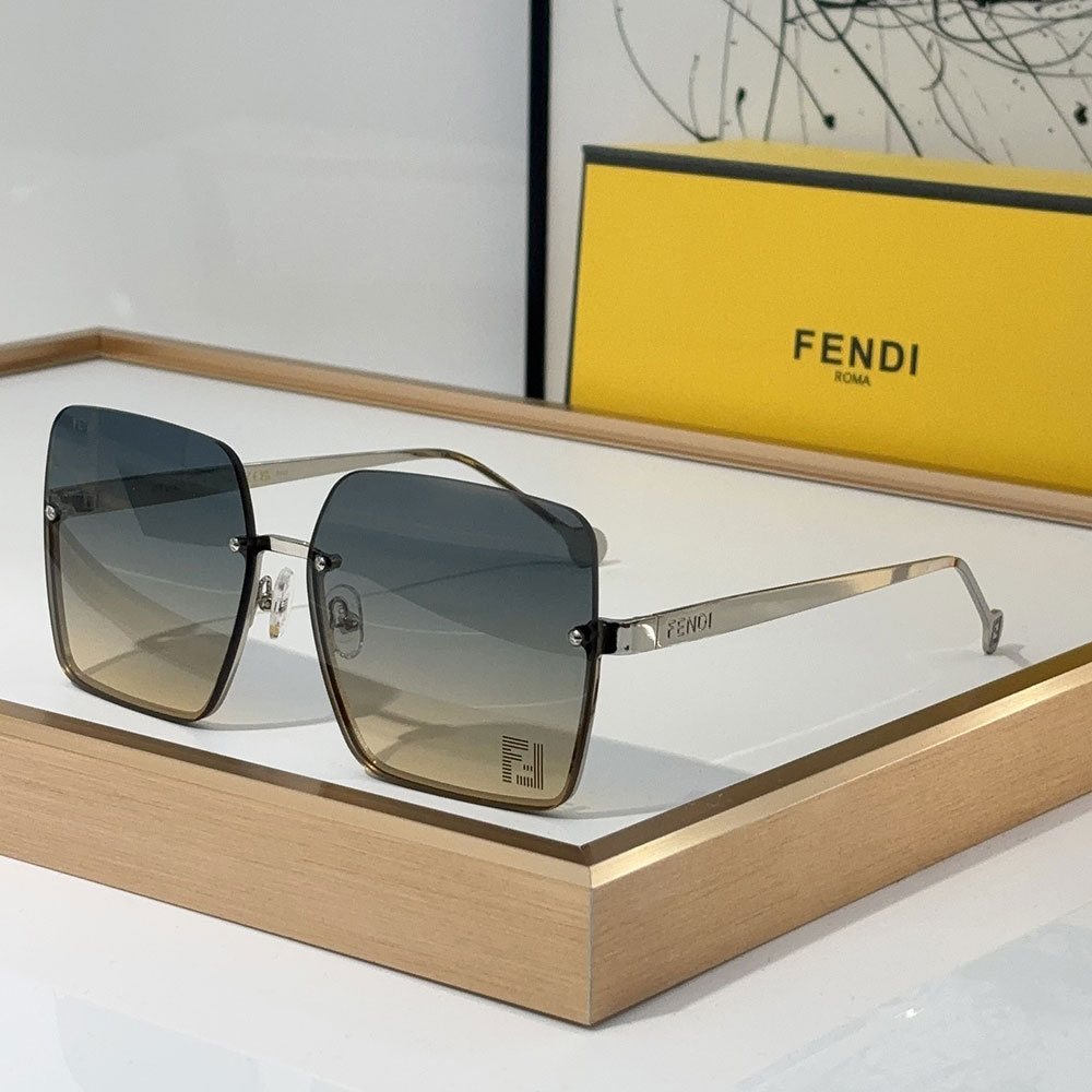 Fendi Butterfly Metal Frame Mirror Sunglasses Top quality