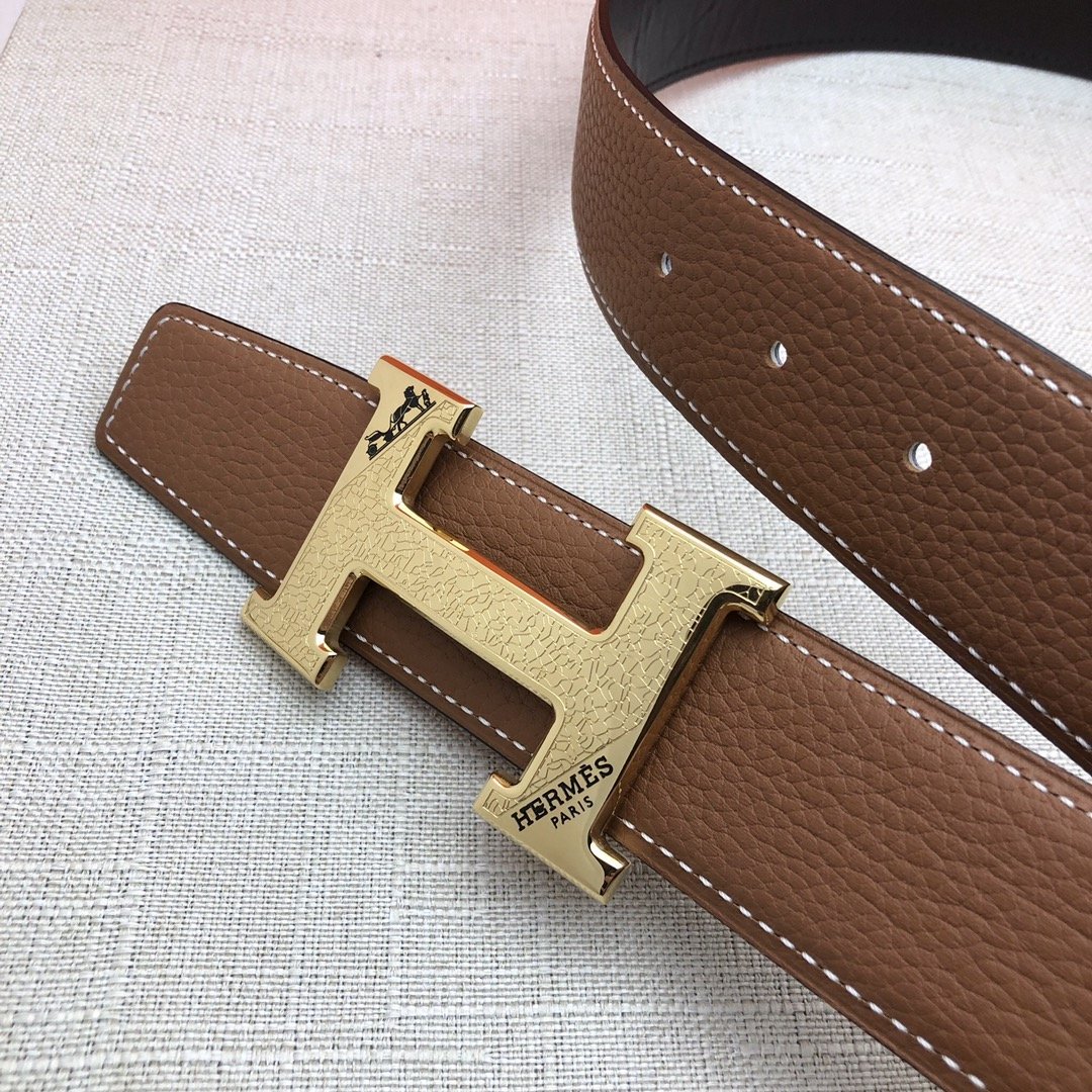 Hermes H Belt Buckle & Reversible Brown For Women, Women Belt 380MM