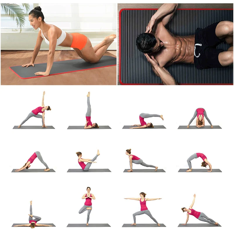 10mm Non-Slip Yoga Mat Thickened NBR Gym Mats