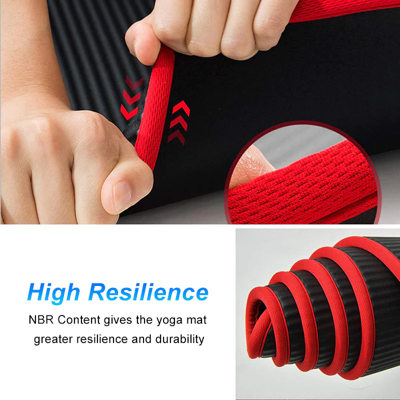 10mm Non-Slip Yoga Mat Thickened NBR Gym Mats