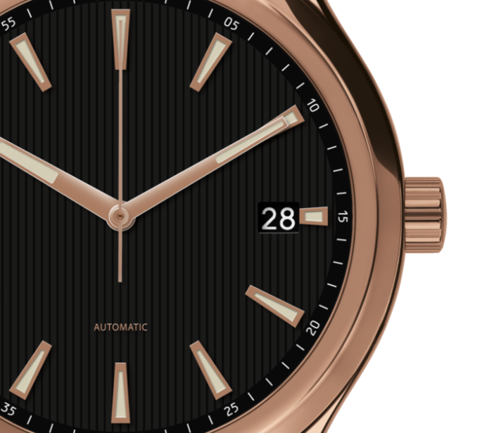 S WATCH Automatic mechanical movement, 30-meter water resistance, men's watch, Swiss watch, 42mm black dial, stainless steel case and strap