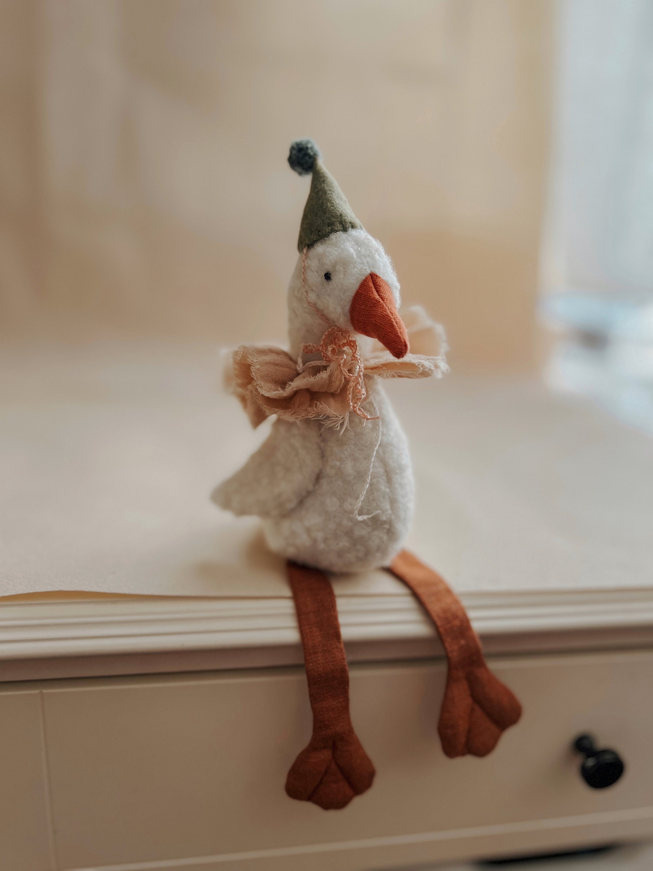 Goose toy, fluffy baby goose toy, stuffed goose kids toy, silly goose stuffed toy