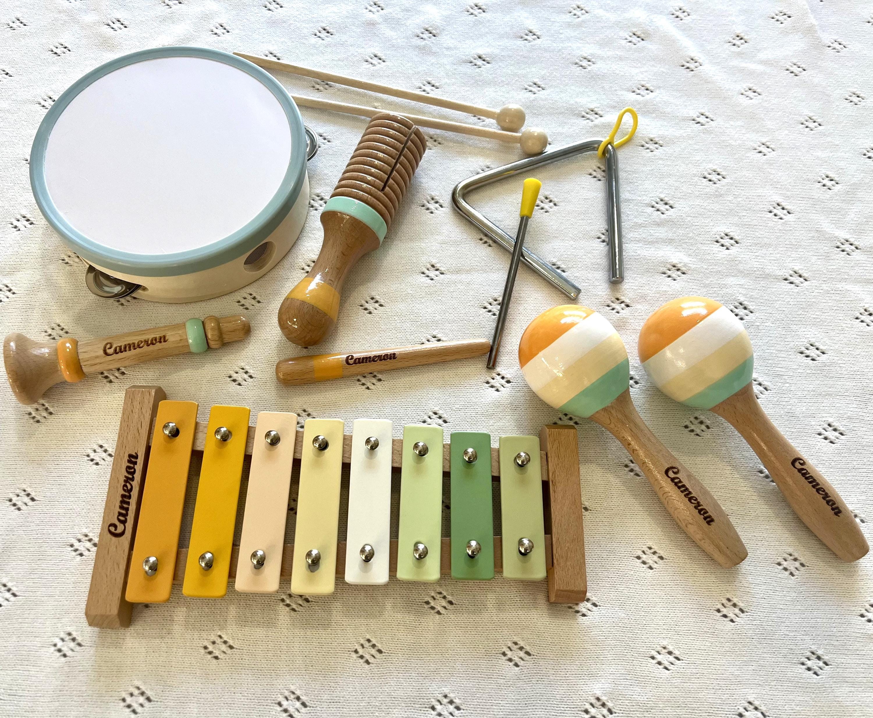 Personalized Wooden Musical Instruments for Toddlers, Montessori Wooden Toy