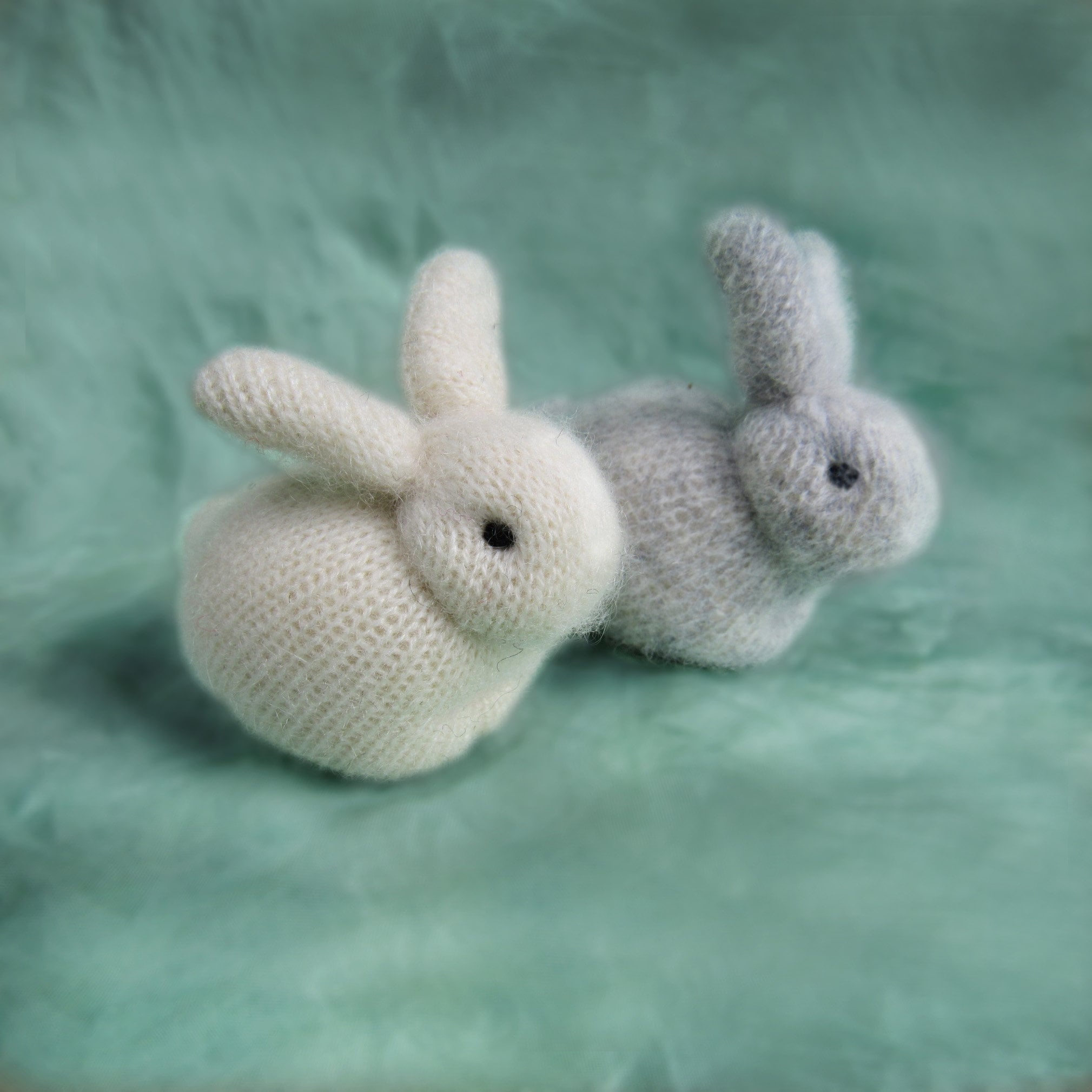 Rabbit Stuffed Animals (pair of two), Set of 2 Cashmere Bunny Plushies,