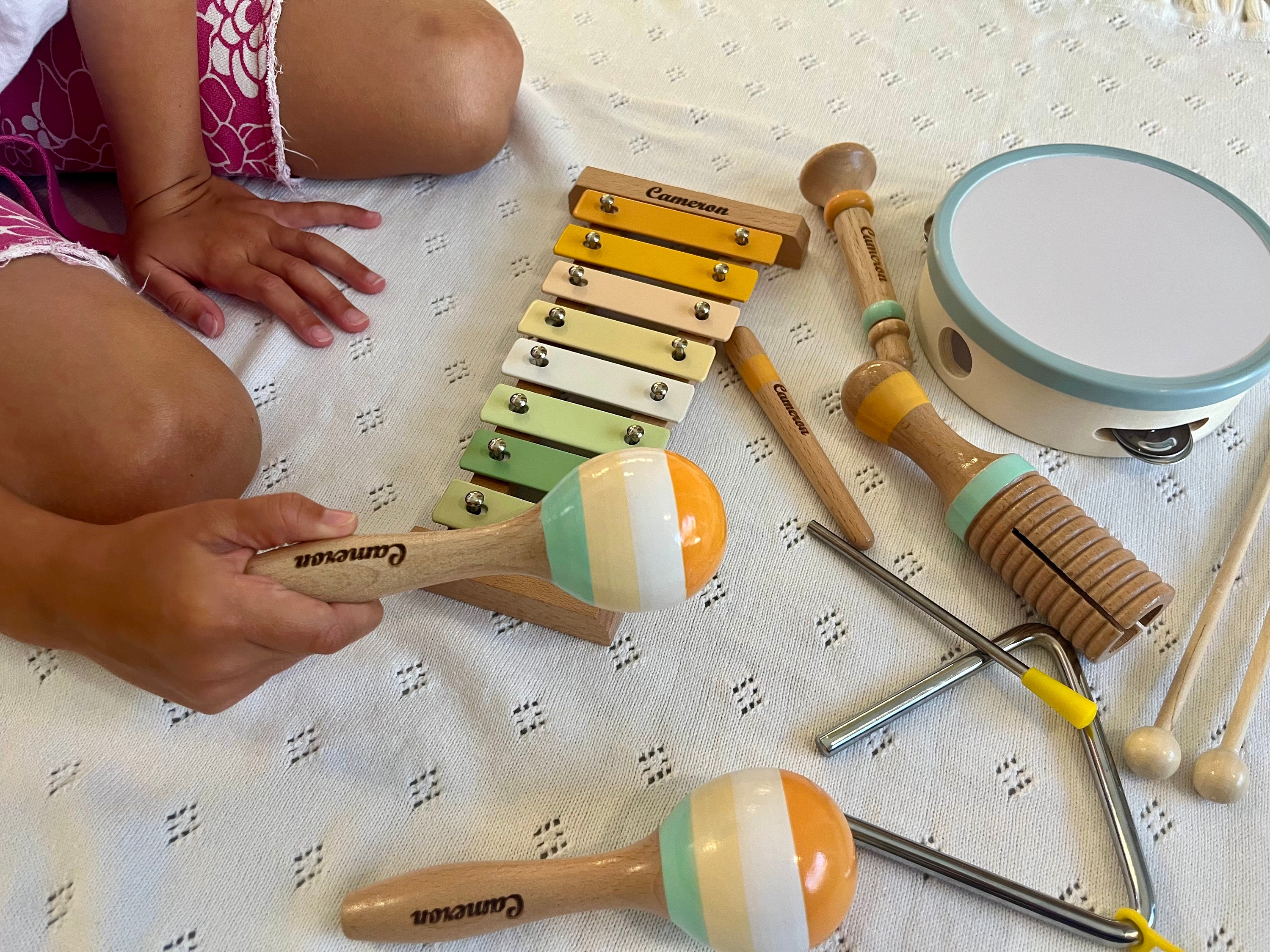 Personalized Wooden Musical Instruments for Toddlers, Montessori Wooden Toy