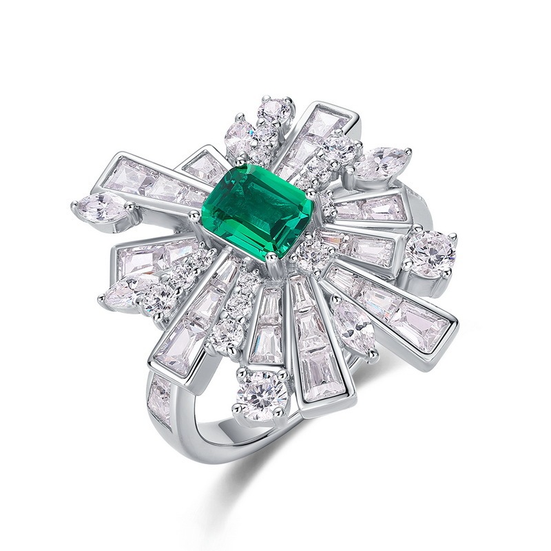 Lab Created Emerald Ring