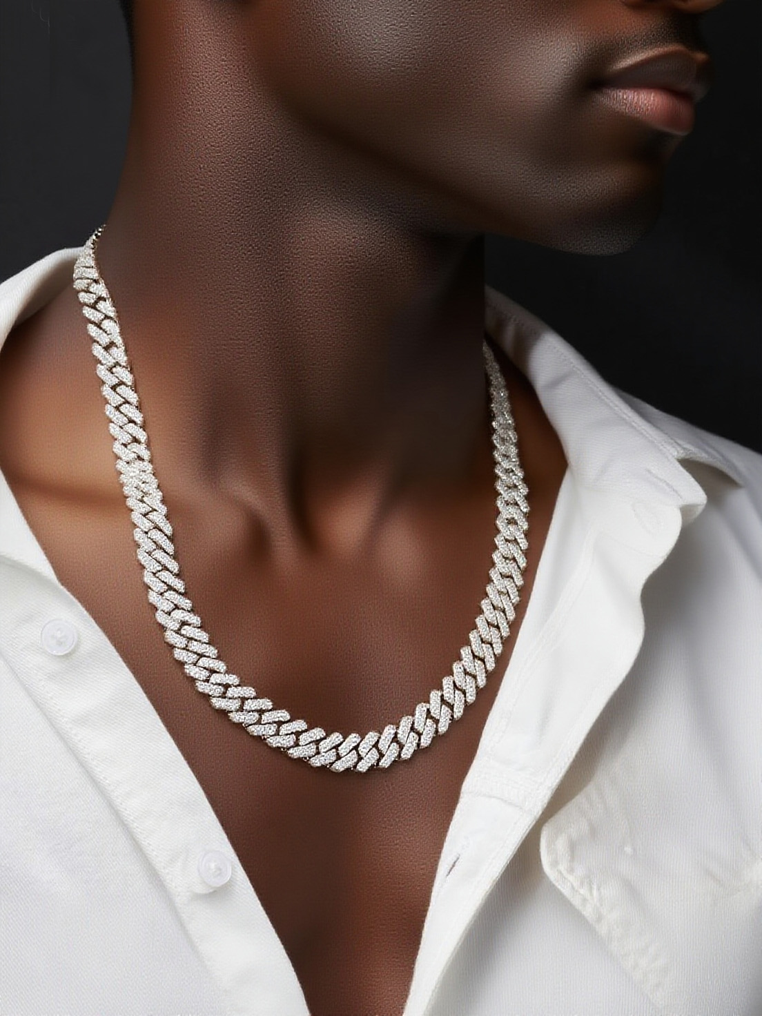 'Iceberg Edge' Grilled - Out Link Hip - Hop Cuban Chain