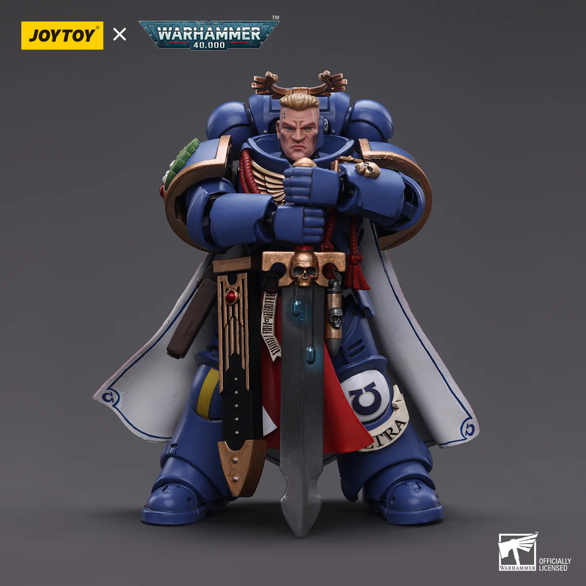 JOYTOY JT6441 Warhammer 40k 1: 18 Ultramarines Primaris Captain with Power Sword and Plasma Pistol