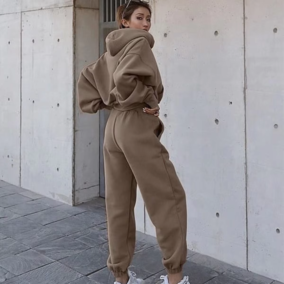 European and American Autumn and Winter Women's New Casual Hoodie Jacket Women's Suit Sports Loose suit women