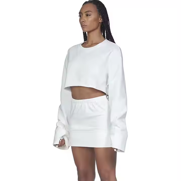 Two Piece Outfits Women Sweatsuit Set Tracksuit Summer 2 Piece Crop Hoodies And Shorts Women Set Cotton Solid Women Short Sets