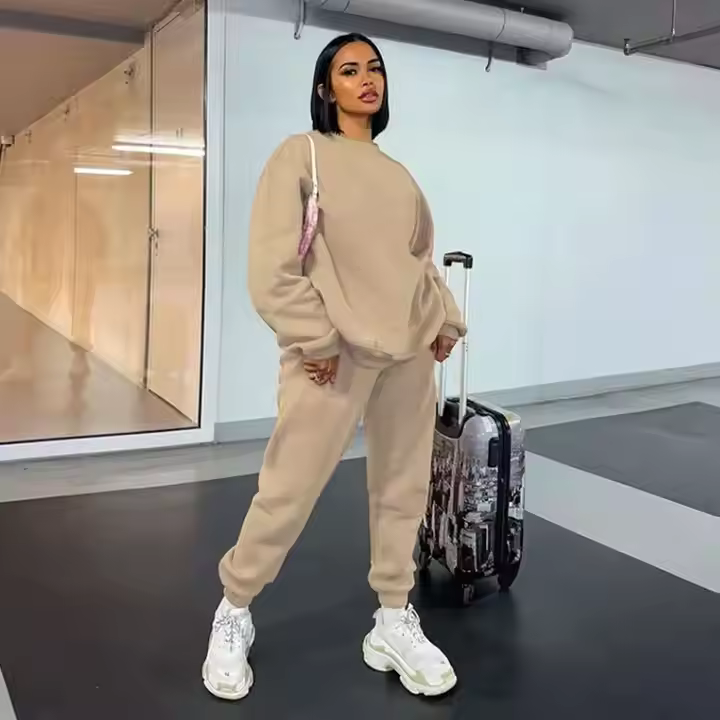 Women tracksuit sweatsuit hooded casual thickening set hoodies sweatshirt 2 pieces suits female clothing two piece sets