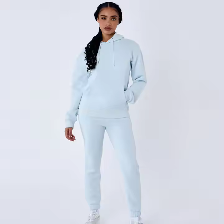 Custom Plus Size Women's Sets Embroidered Hooded Fleece Tracksuits Rhinestone logo 400gsm Streetwear Sets with your logo