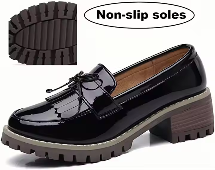 Competitive Price Superior Quality Casual Shoes Black/ Taupe/ Brown Fashion Shoe Lady 4.5Cm Heel Casual Loafer Shoes For Women