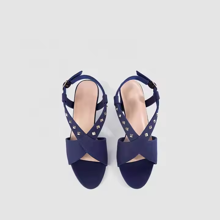 2022 Hot Trend Premium PU Leather Women's 12cm Heeled Sandal High Pointed Toe Pumps Satin Breathable Summer Appropriate OEM