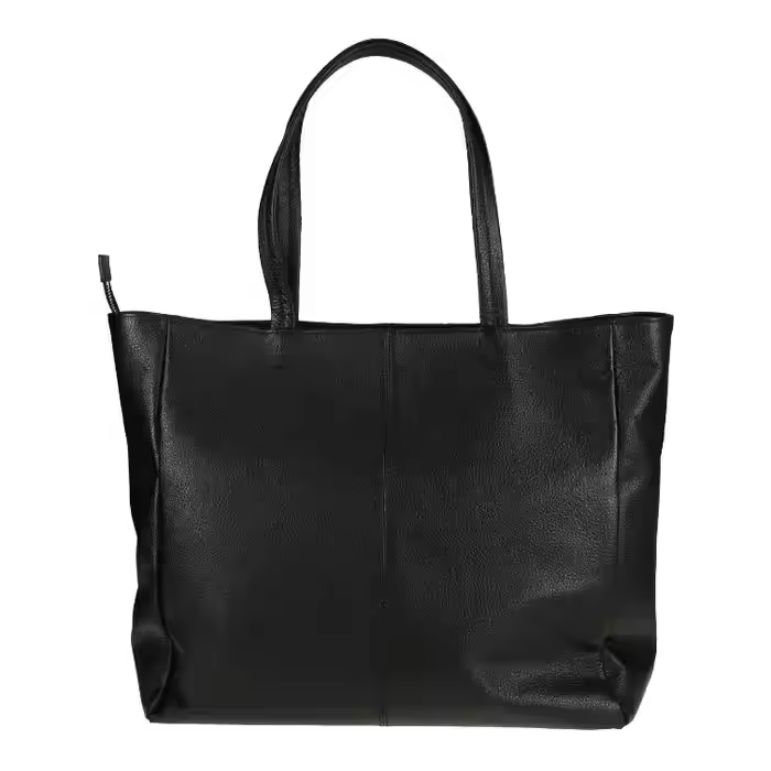 Handbag Black Zipper Handle Women' Custom The Large High Quality Hand Woman Genuine Leather Tote Bag 2024