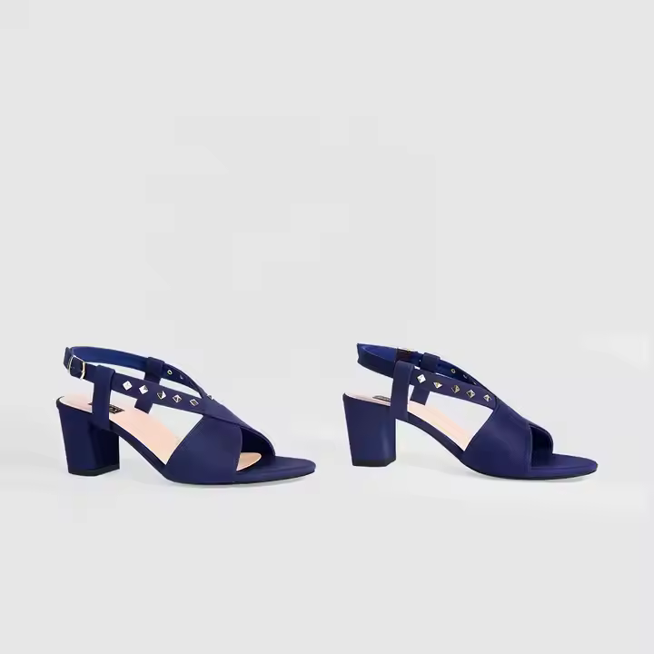 2022 Hot Trend Premium PU Leather Women's 12cm Heeled Sandal High Pointed Toe Pumps Satin Breathable Summer Appropriate OEM