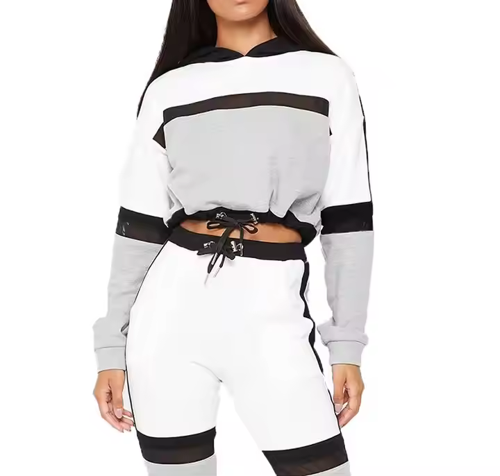 New Fashion Women's Two Piece Tracksuit Fitted Hooded tracksuit