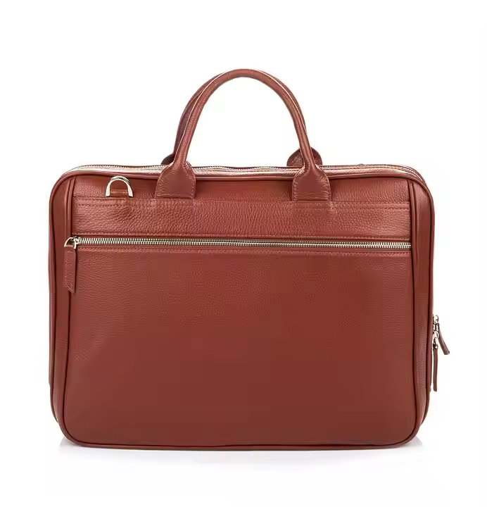 Genuine Leather Briefcase Business Travel Messenger Handbag 2023 Custom Logo Laptop Bags Business for Men Women Soft Light Style
